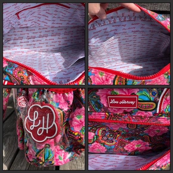 Lou Harvey Pink Marina Diaper Bag! NEW! - Picture 8 of 11